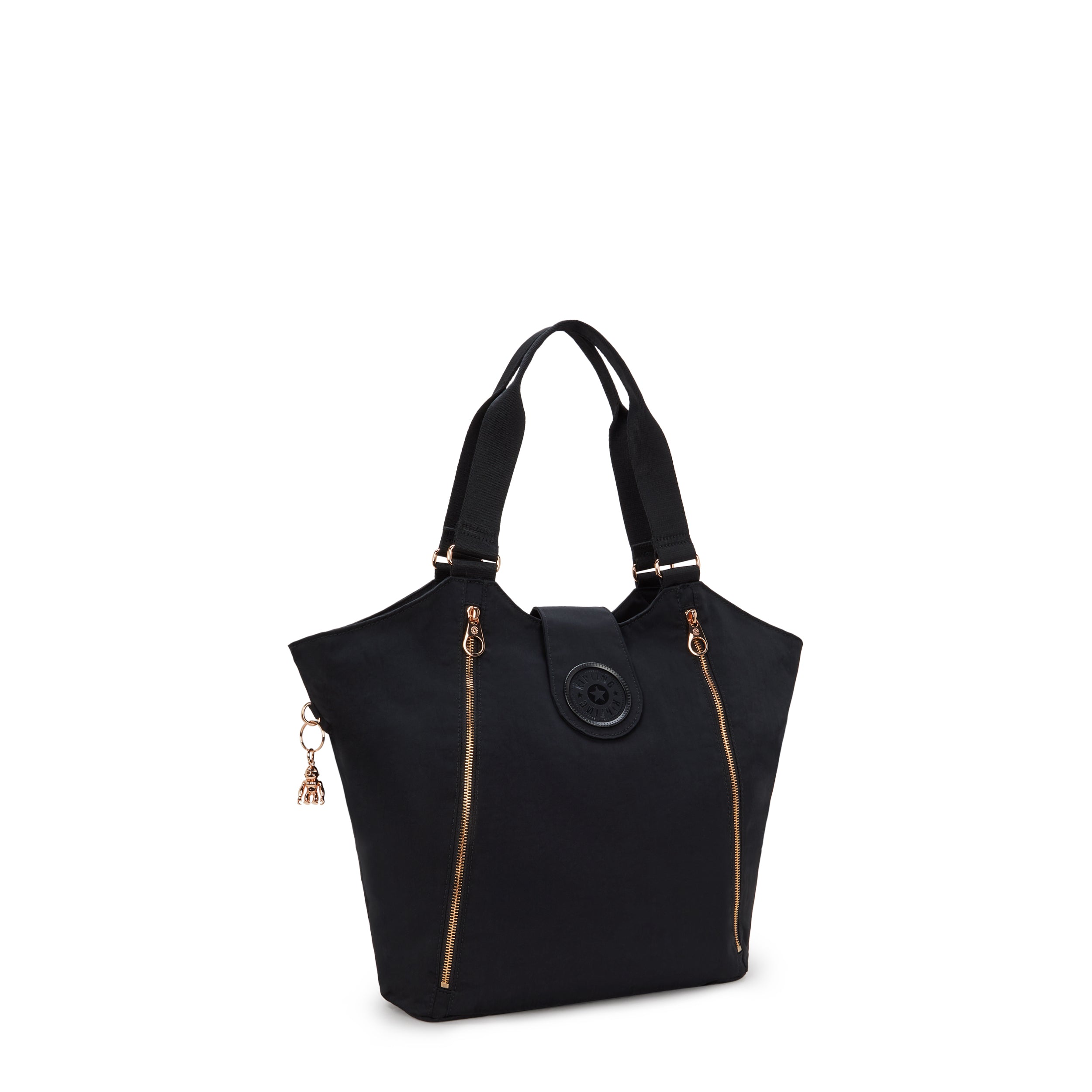 حقيبة كيبلينج متوسطة الحجم باللون الأسود والوردي والتوابل I3286-62Q