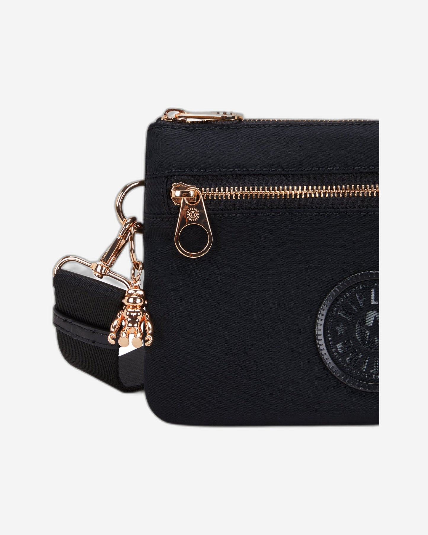 حقيبة كيبلينج ريرى زيب صغيرة سوداء وردية اللون I3302-62Q