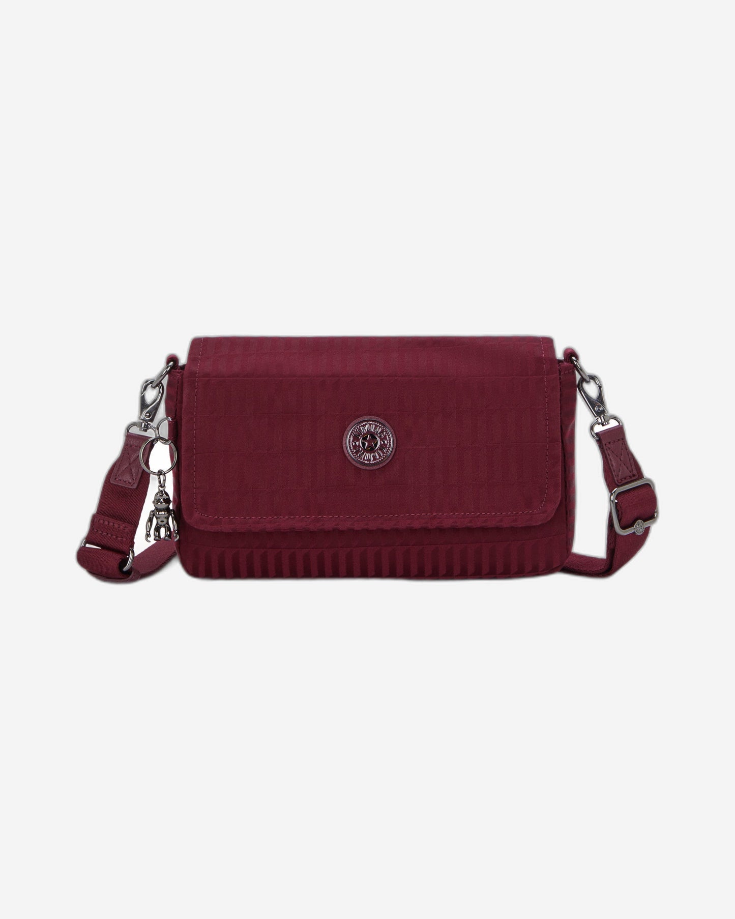 حقيبة كتف صغيرة Kipling Aras Up Maroon Tile Jq (بحزام سلسلة قابل للإزالة) I3353-9HX