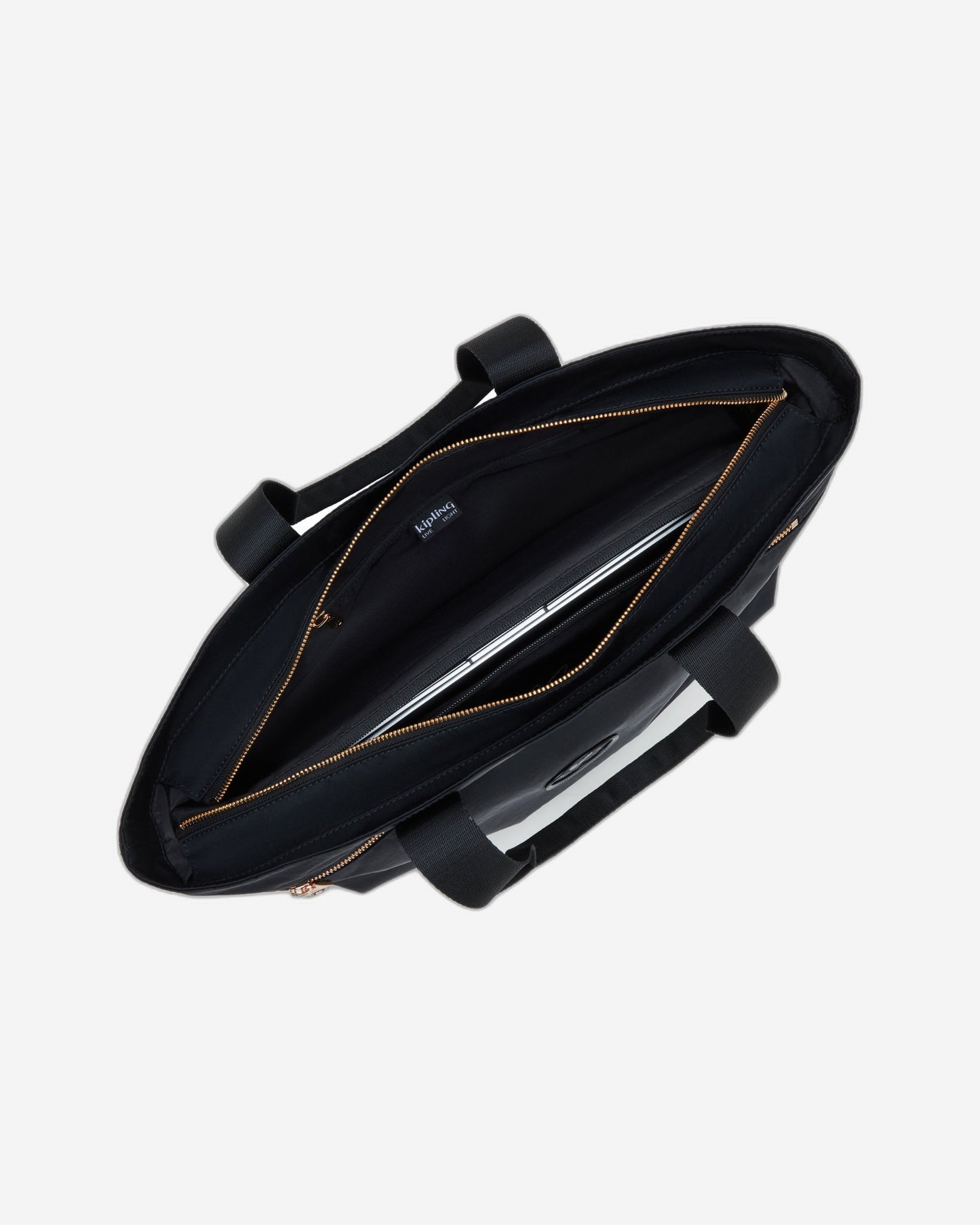 حقيبة كيبلينج كوليسا زيب كبيرة سوداء وردية اللون I3381-62Q