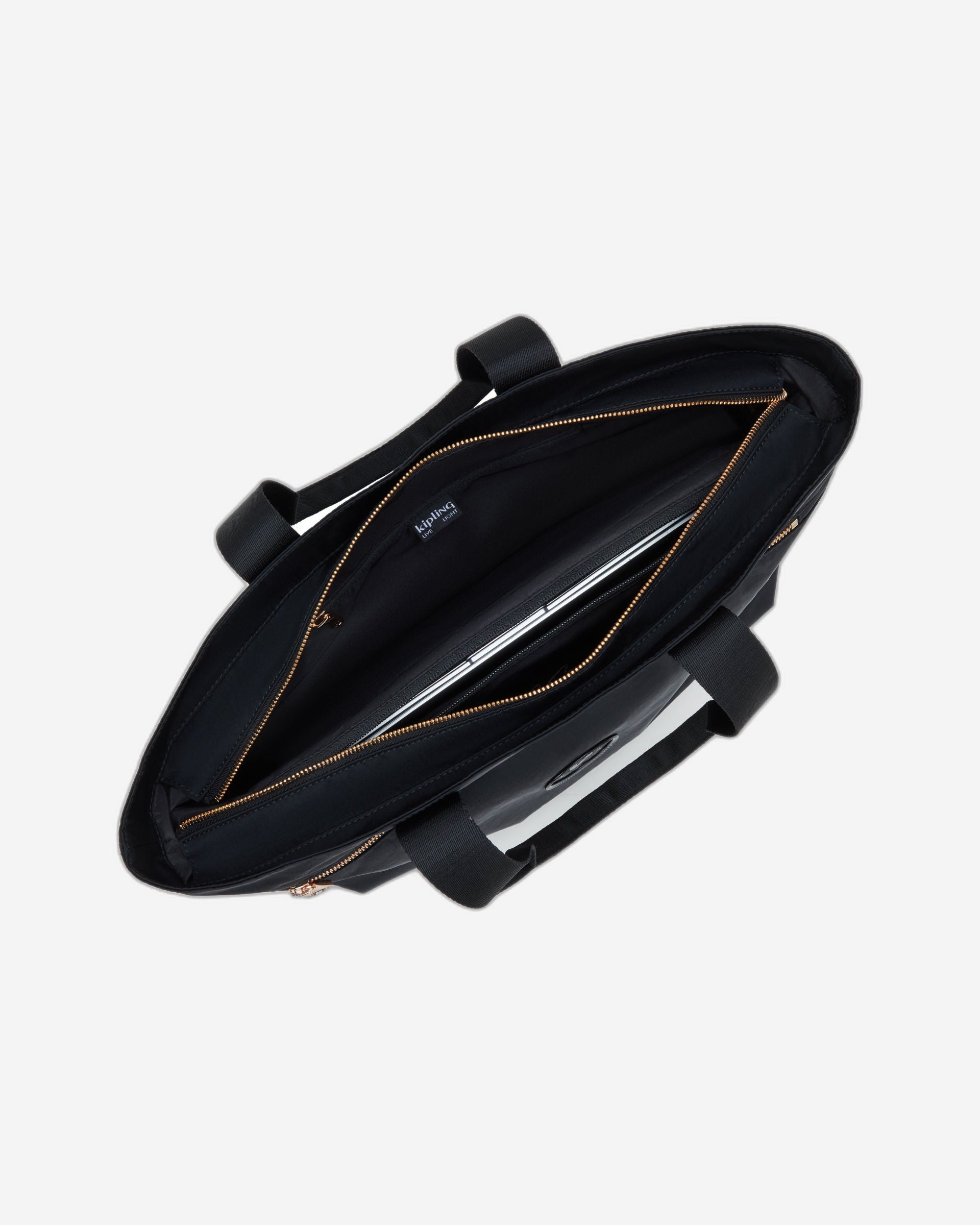 حقيبة كيبلينج كوليسا زيب كبيرة سوداء وردية اللون I3381-62Q