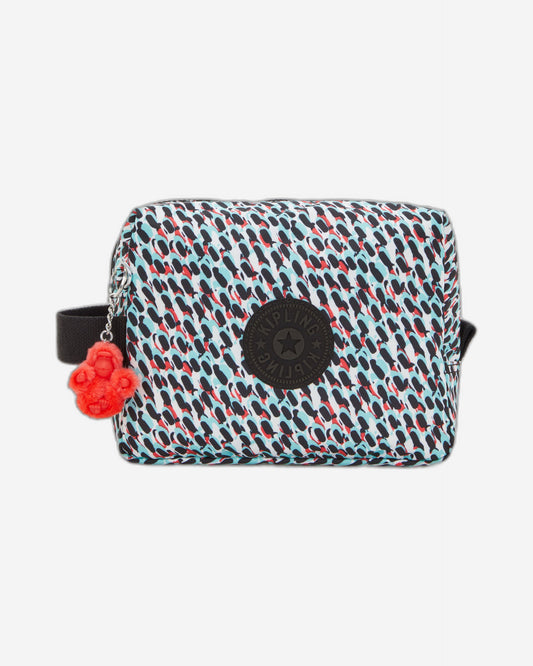 حقيبة أدوات تجميل كبيرة بطبعة تجريدية من كيبلينج باراك C2I3419-GN6