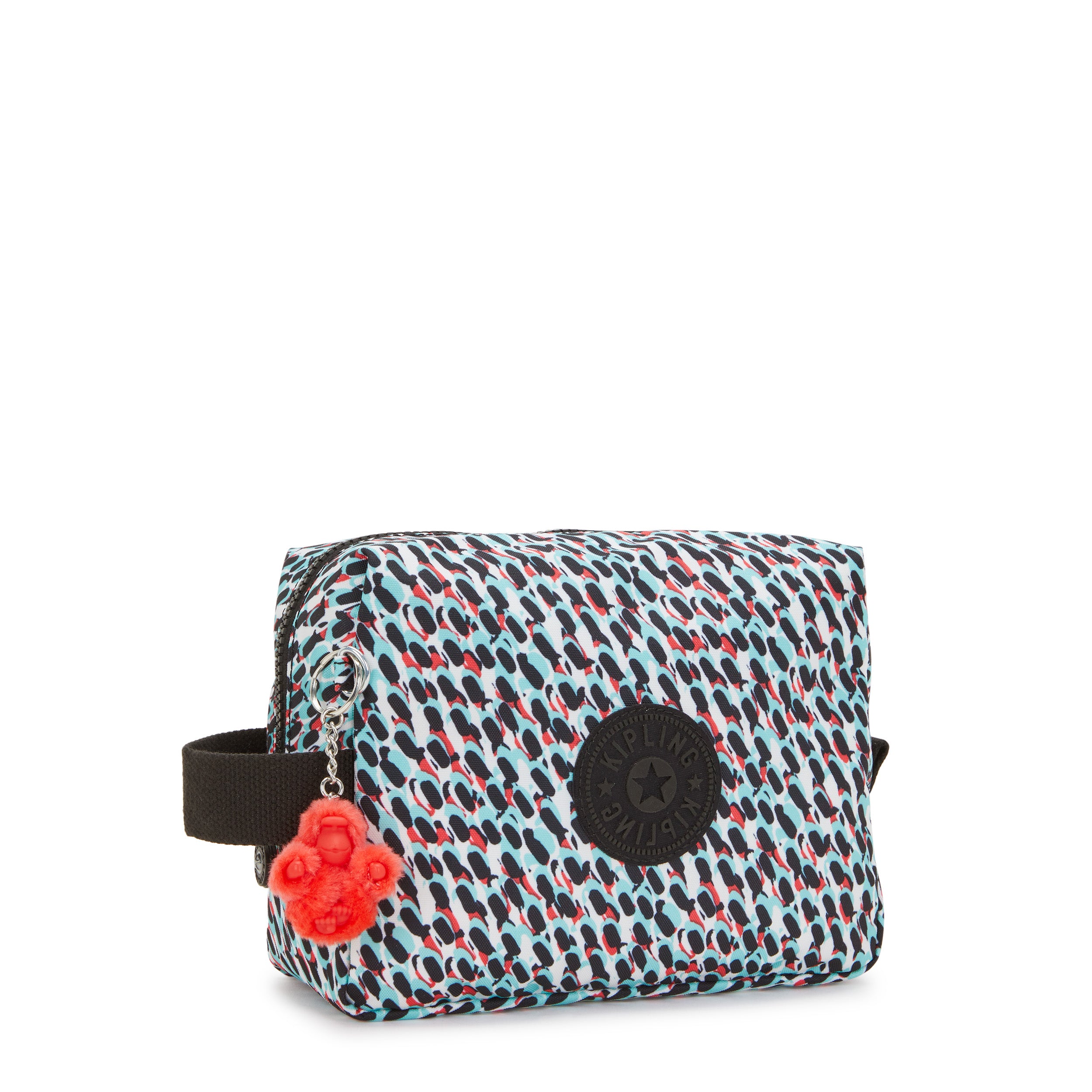 حقيبة أدوات تجميل كبيرة بطبعة تجريدية من كيبلينج باراك C2I3419-GN6