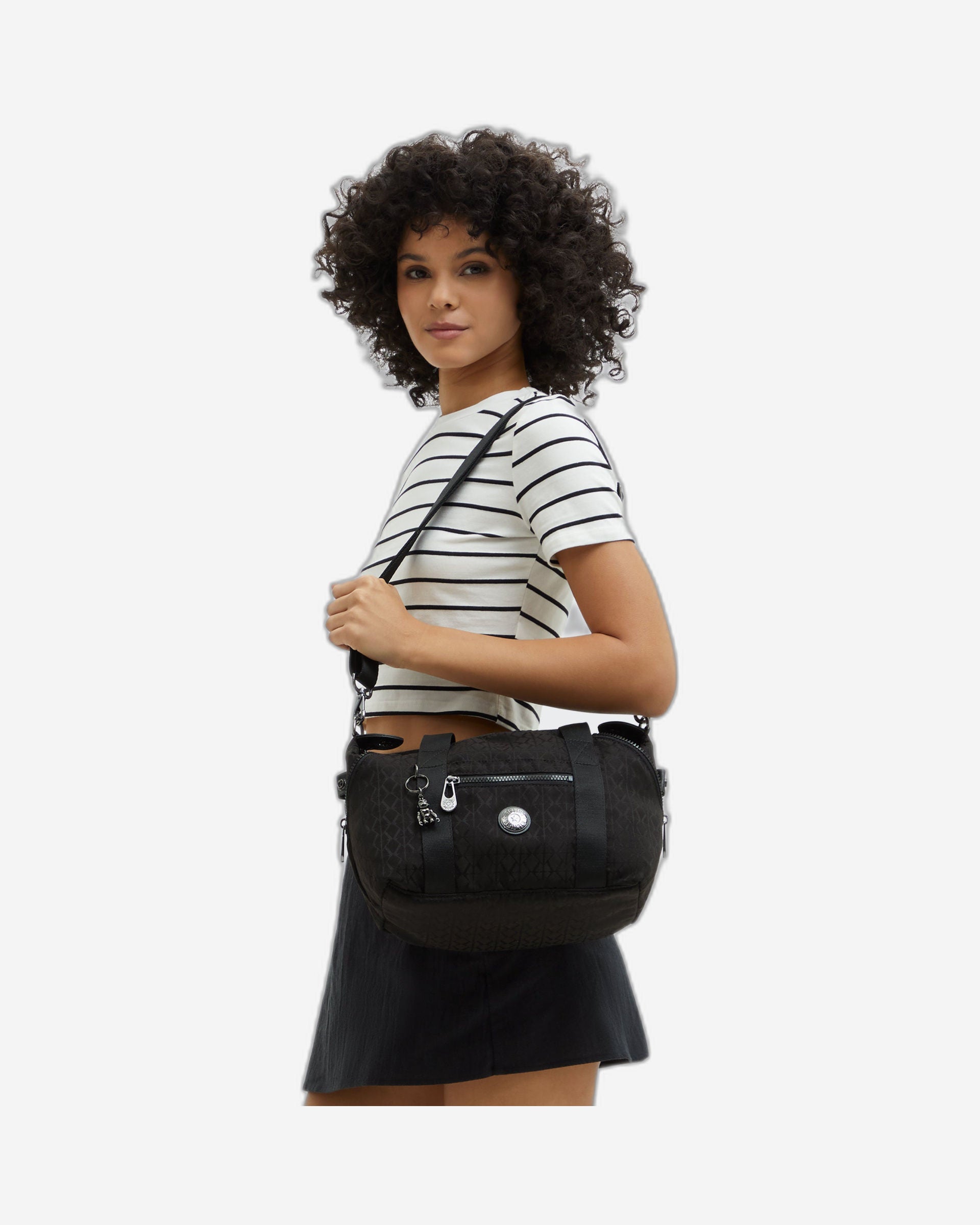 حقيبة يد صغيرة من كيبلينج آرت ميني بلاك ساين Jq I3468-Y12