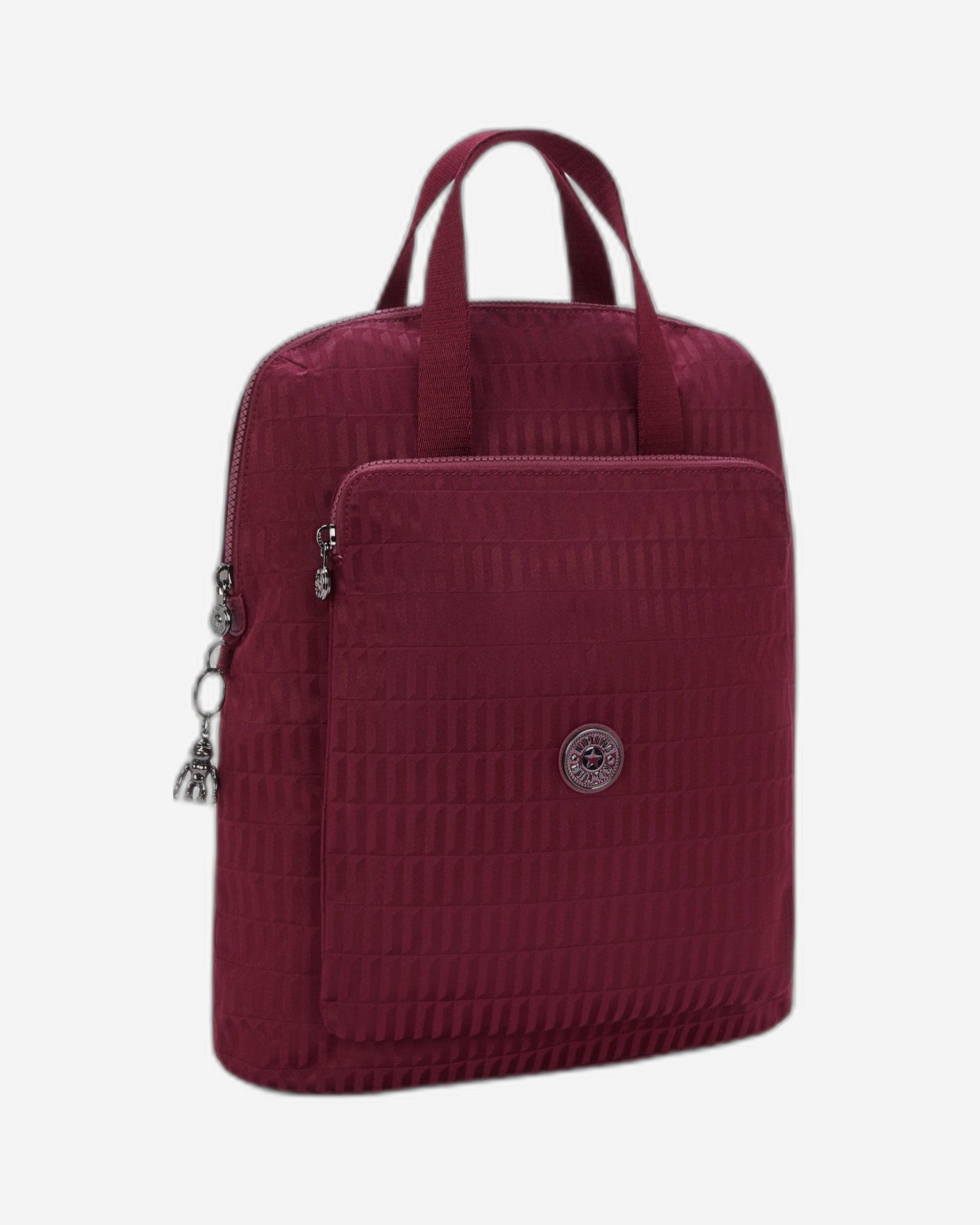 حقيبة ظهر Kipling Kazuki Maroon Tile Jq متوسطة الحجم (مع حجرة للكمبيوتر المحمول) I3507-9HX
