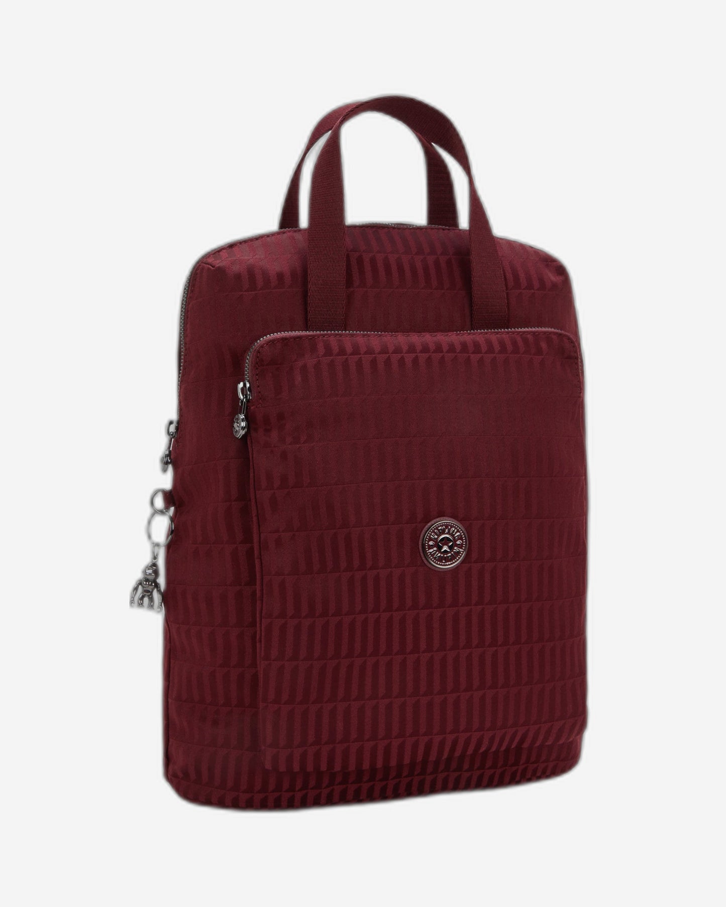حقيبة ظهر Kipling Kazuki Maroon Tile Jq متوسطة الحجم (مع حجرة للكمبيوتر المحمول) I3507-9HX
