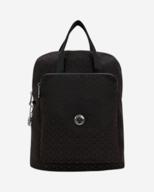 حقيبة ظهر متوسطة الحجم من Kipling Kazuki Black Sign Jq I3507-Y12