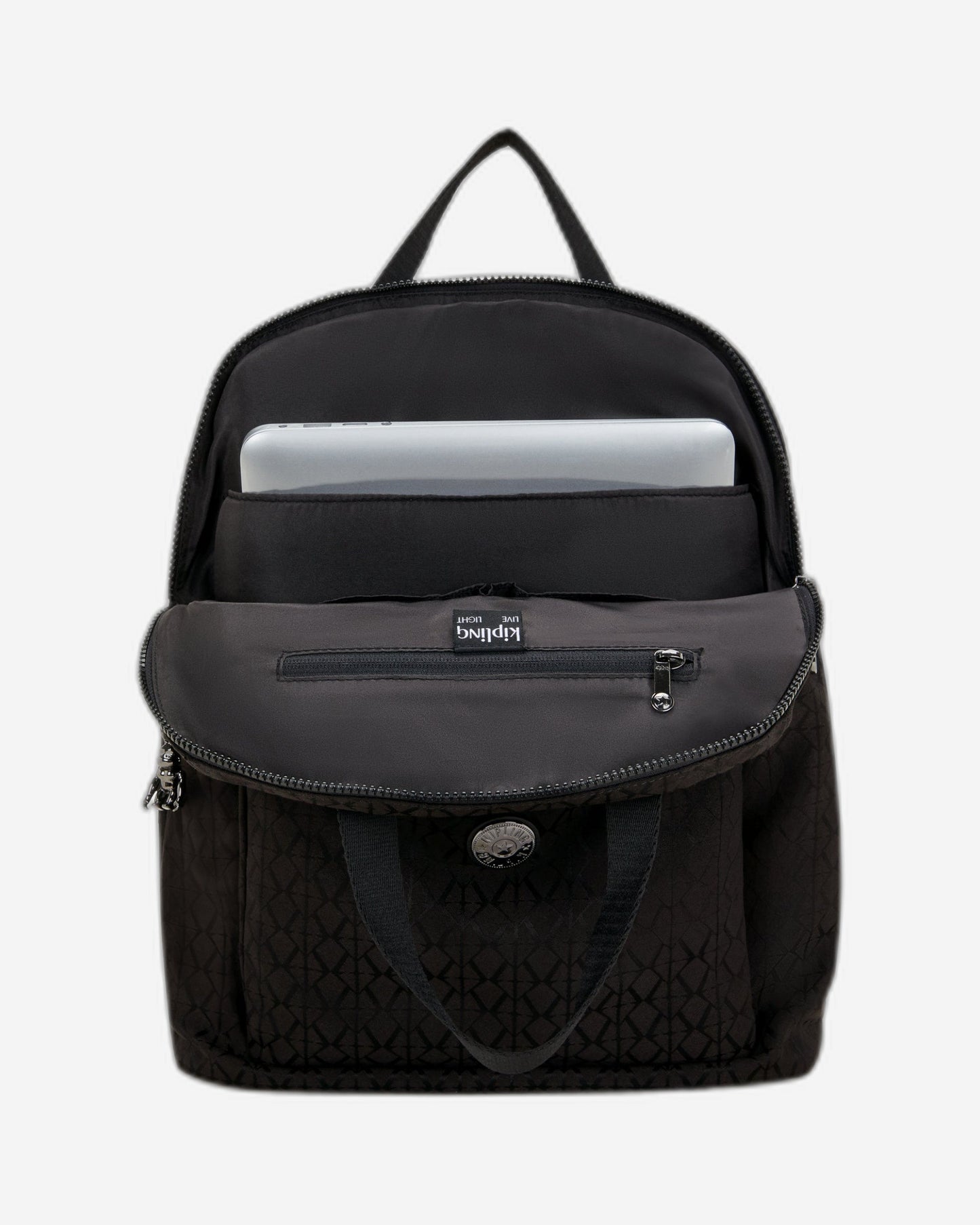 حقيبة ظهر متوسطة الحجم من Kipling Kazuki Black Sign Jq I3507-Y12