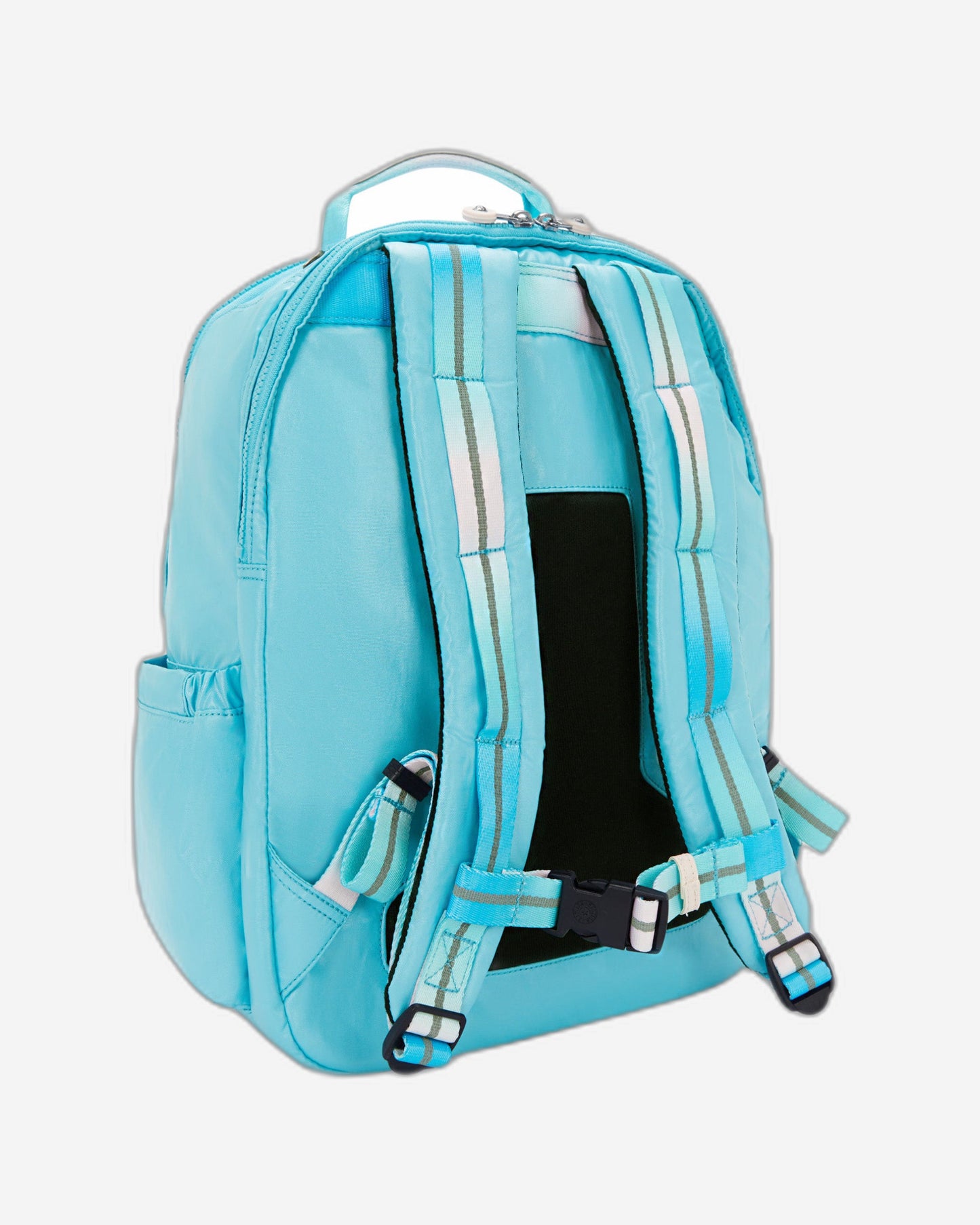 حقيبة ظهر Kipling Seoul College Extra Sea Blue Met Large مع حجرة للكمبيوتر المحمول I3514-52D