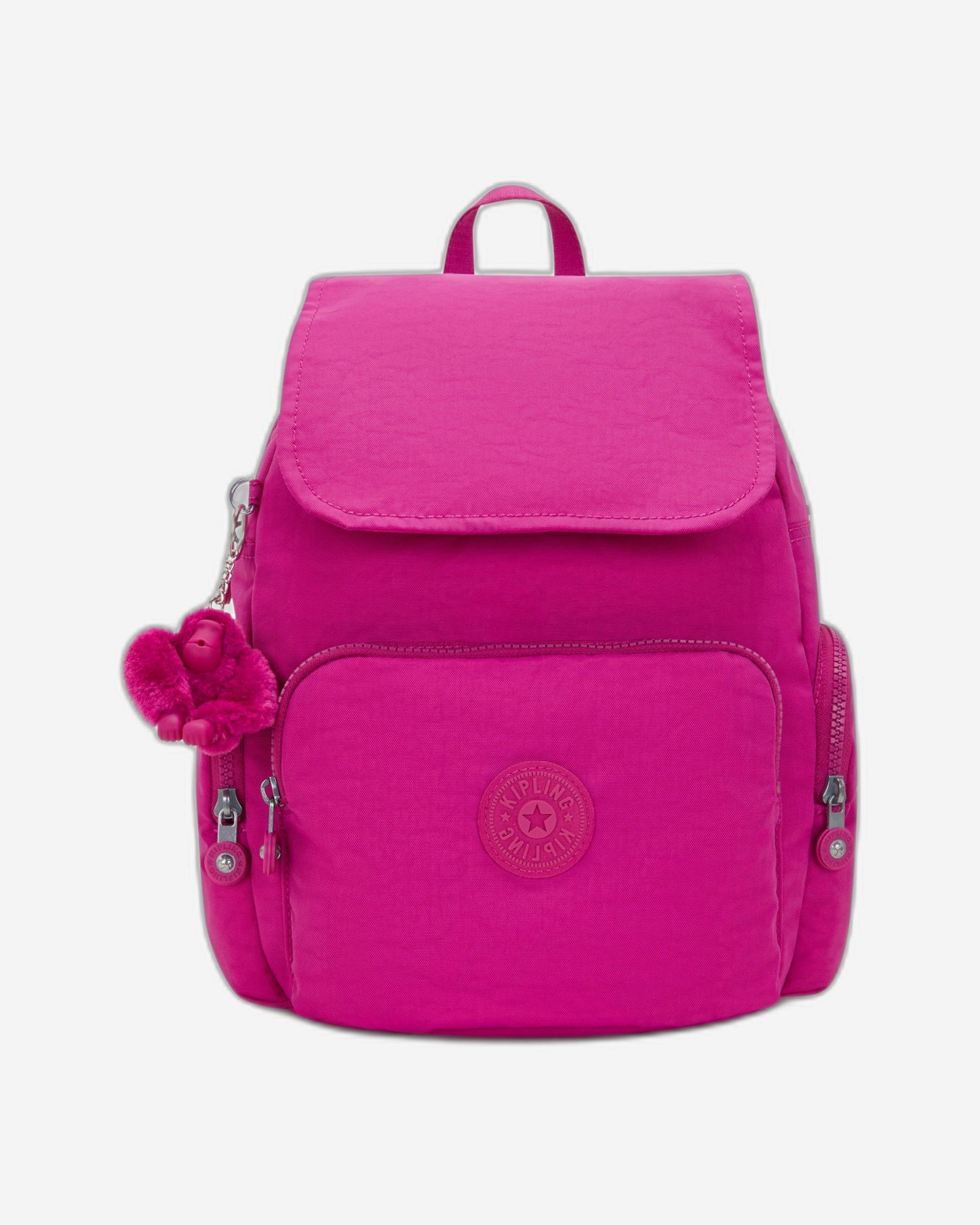 حقيبة ظهر كيبلينج سيتي زيب إس صغيرة متوهجة باللون الفوشيا I3523-3KU