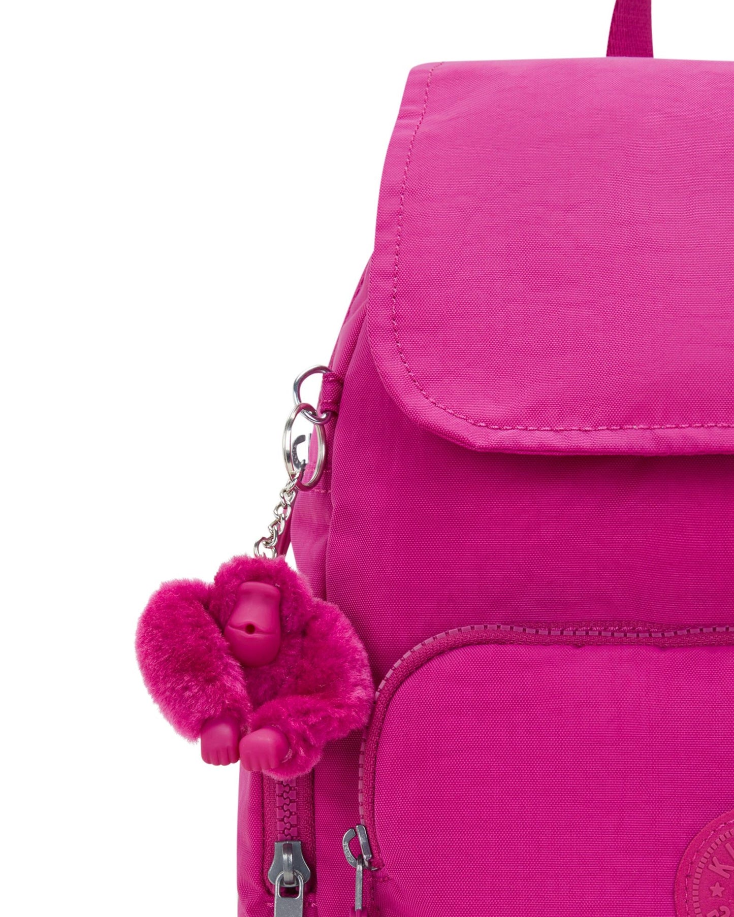 حقيبة ظهر كيبلينج سيتي زيب إس صغيرة متوهجة باللون الفوشيا I3523-3KU