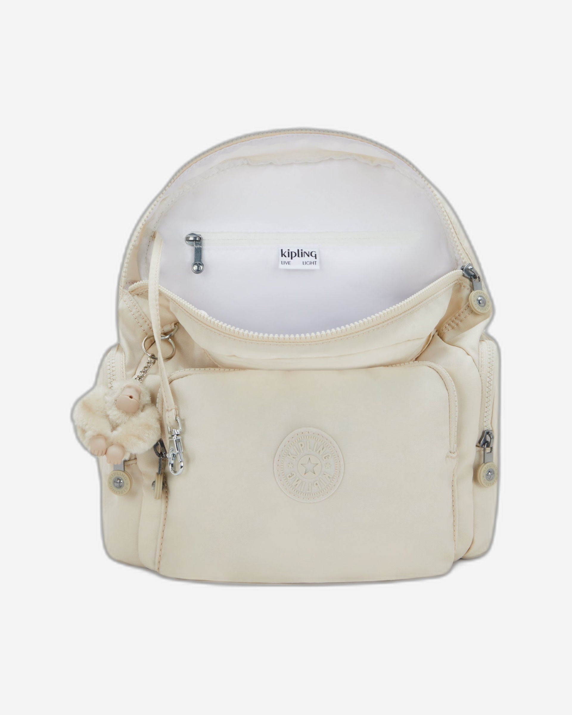 حقيبة ظهر كيبلينج سيتي زيب إس هايدواي صغيرة بيج I3523-7JR