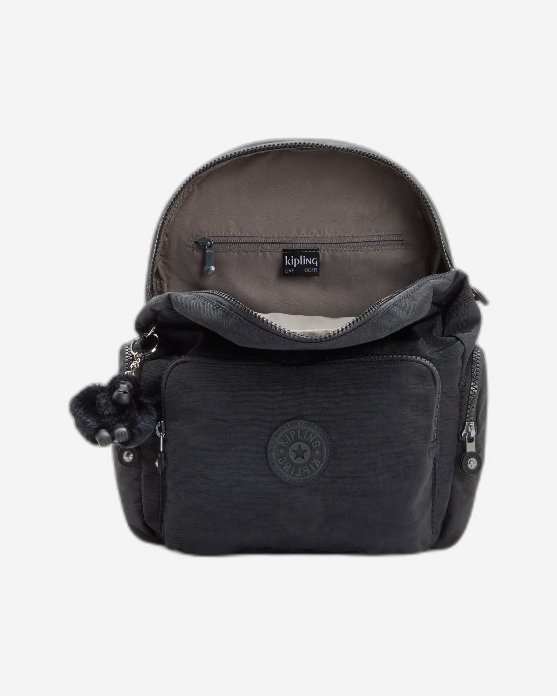 حقيبة ظهر كيبلينج سيتي زيب إس سوداء صغيرة C2I3523-P39