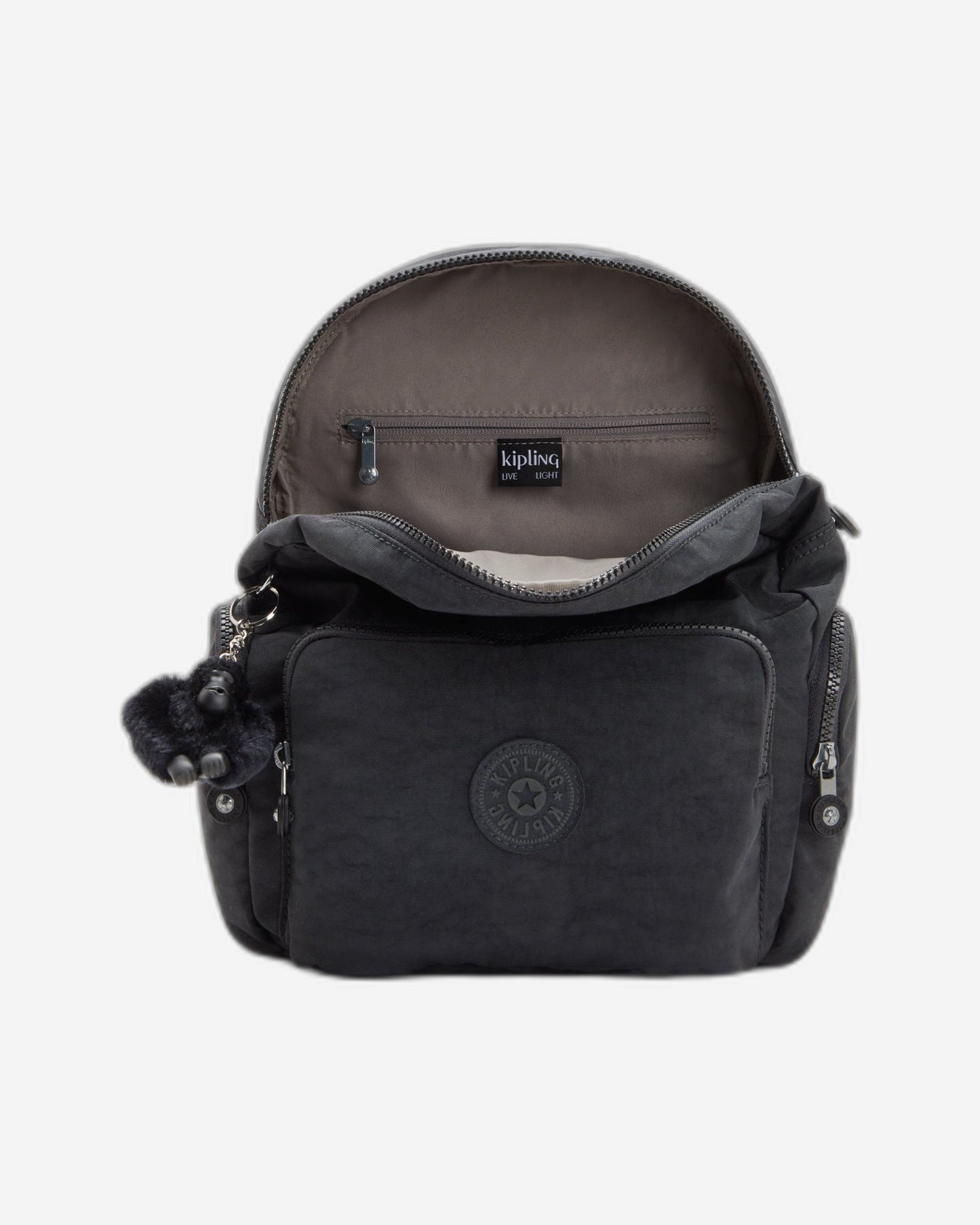 حقيبة ظهر كيبلينج سيتي زيب إس سوداء صغيرة C2I3523-P39