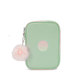 KIPLING-100 Pens-Large pencase-Soft Green Met-I3624-5KY