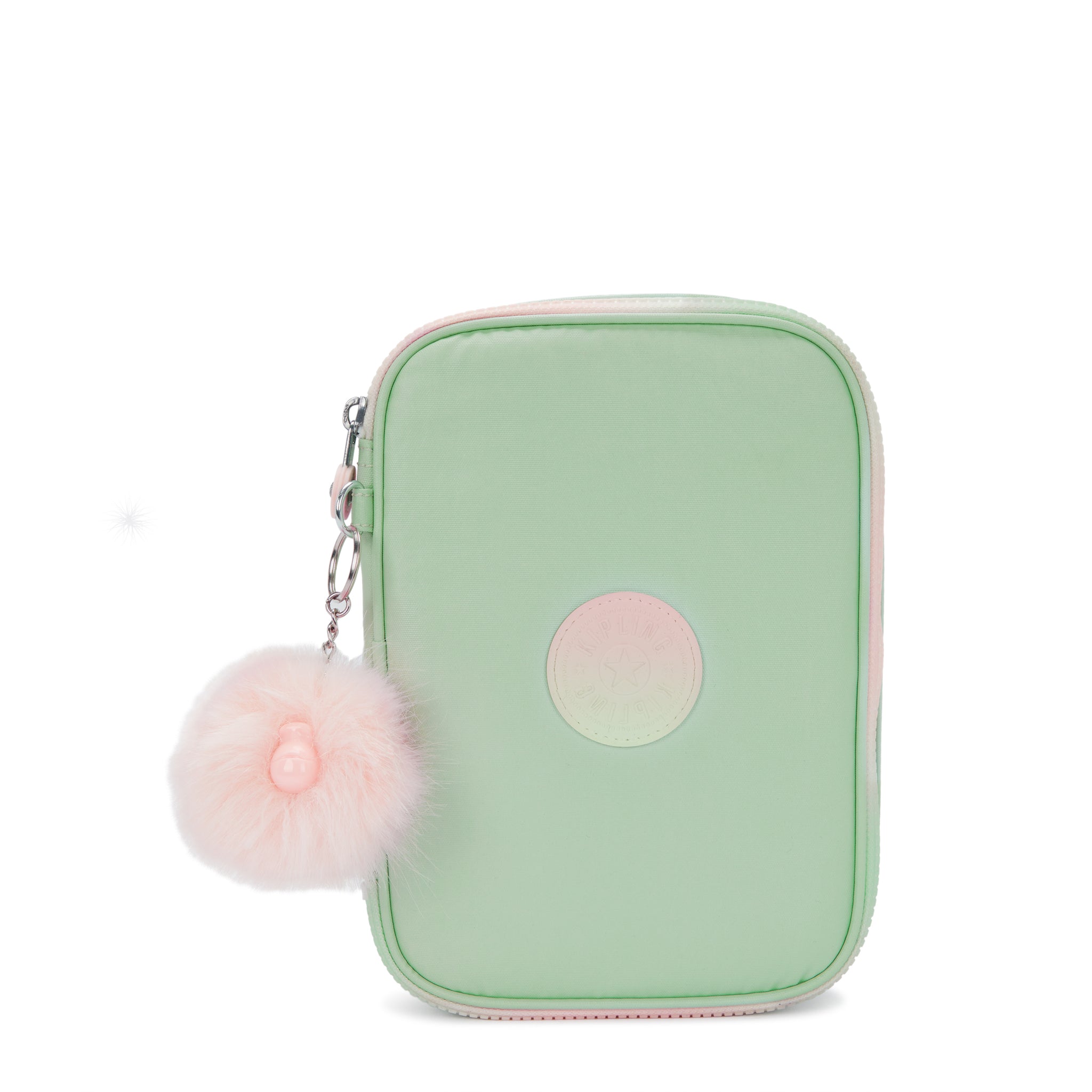 KIPLING-100 Pens-Large pencase-Soft Green Met-I3624-5KY