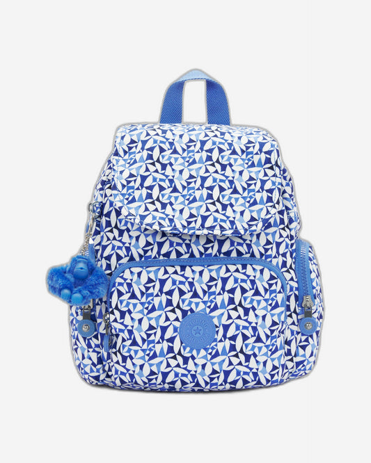 حقيبة ظهر صغيرة بسحاب سيتي من كيبلينج بطبعة أوراق مجنونة I3735-1DU