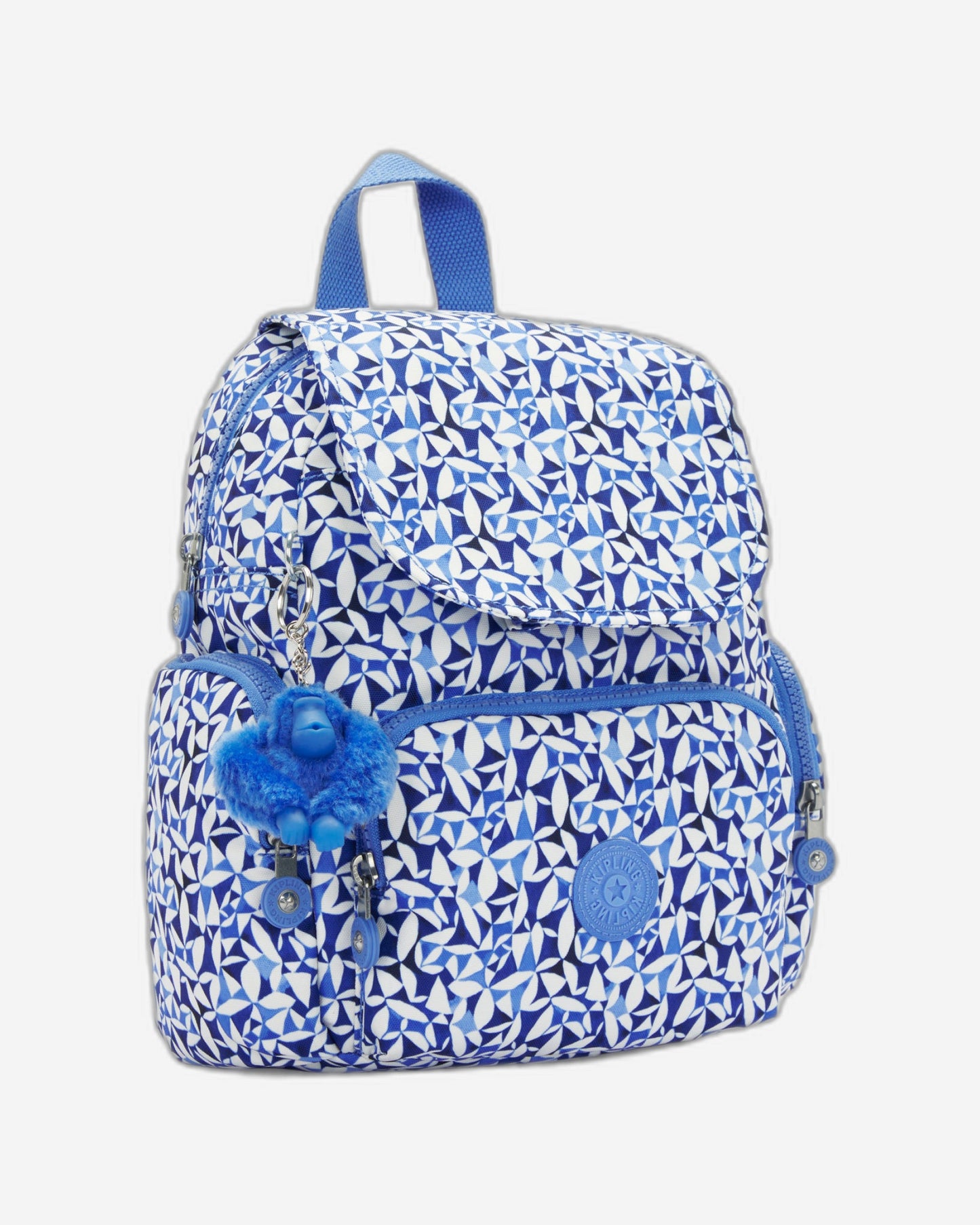 حقيبة ظهر صغيرة بسحاب سيتي من كيبلينج بطبعة أوراق مجنونة I3735-1DU