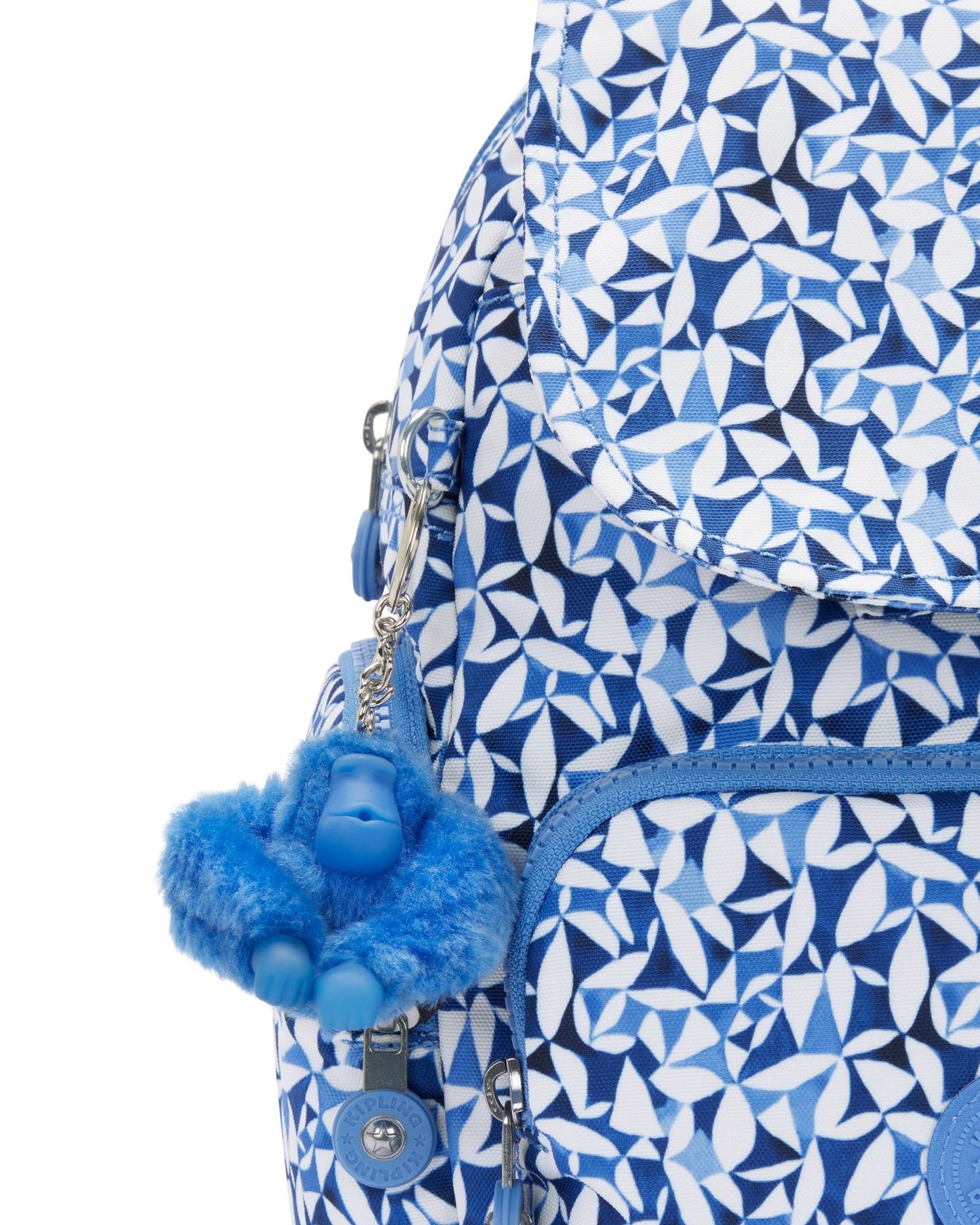 حقيبة ظهر صغيرة بسحاب سيتي من كيبلينج بطبعة أوراق مجنونة I3735-1DU