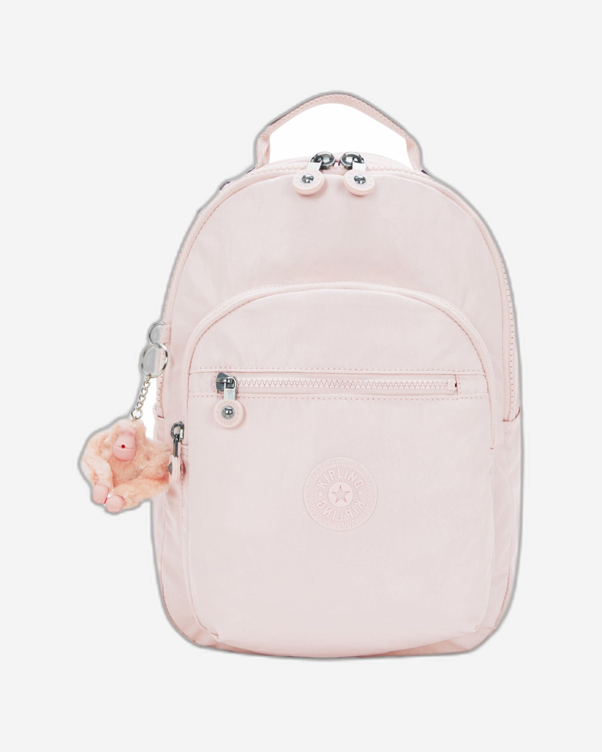 حقيبة ظهر كيبلينج سيول إس صغيرة وردية لامعة I3789-3DZ