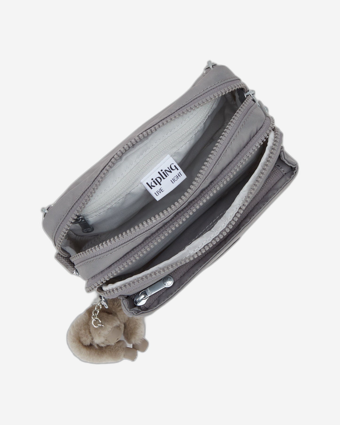 حقيبة Kipling Abanu متعددة الاستخدامات باللون الرمادي صغيرة الحجم قابلة للتحويل إلى حقيبة خصر (بحزام كتف قابل للإزالة) I3795-8DH