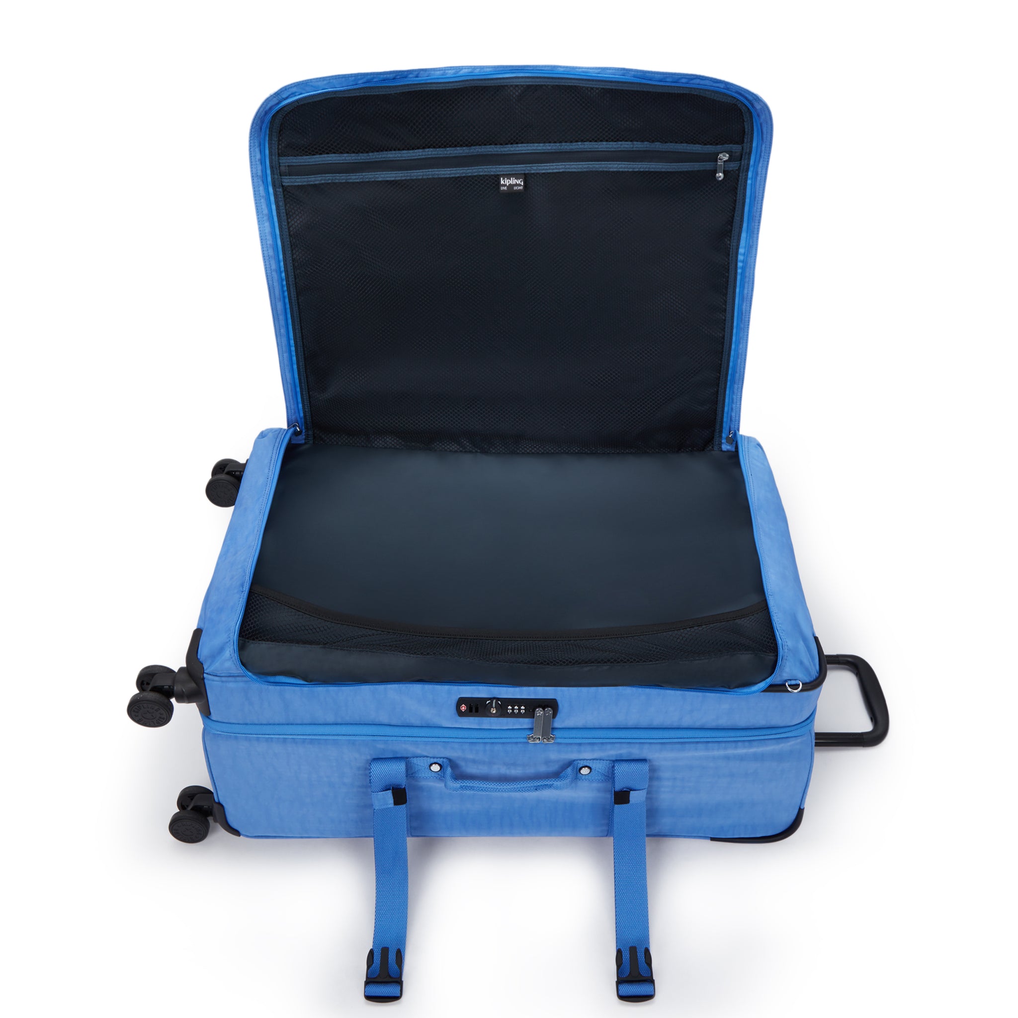 حقيبة سفر كبلينج سبونتانيوس إل كوكتيل زرقاء كبيرة بعجلات I4193-87S