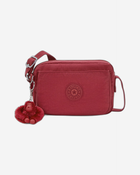 حقيبة كتف صغيرة Kipling Abanu حمراء أنيقة I4208-4SS
