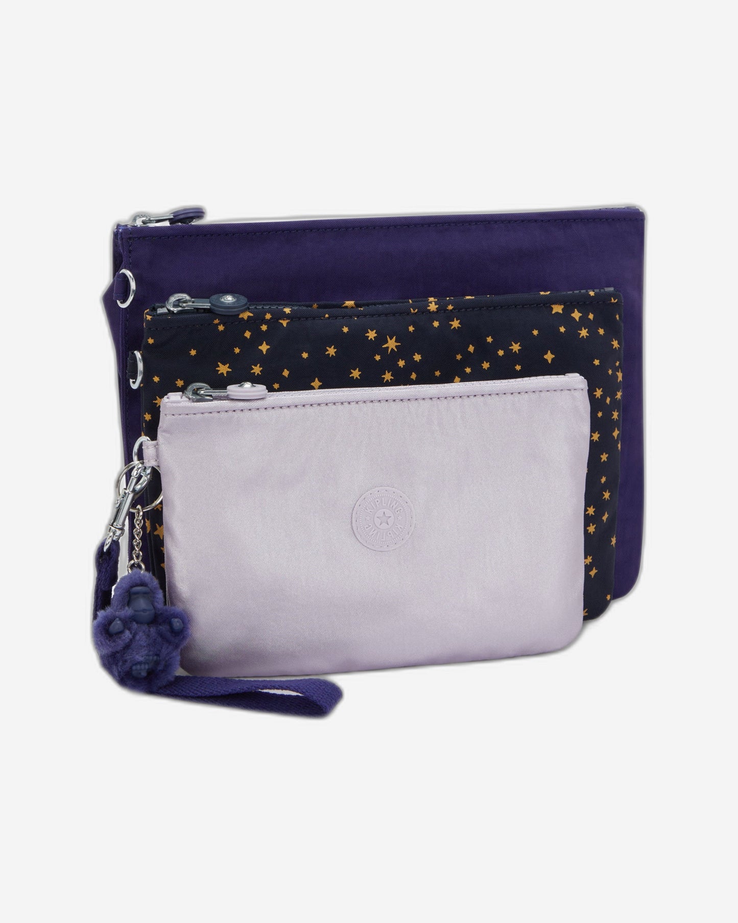 حقيبة يد صغيرة من كيبلينج طراز إياكا إل، لون أزرق قمري، تحتوي على 3 جيوب كبيرة (مع حقيبة يد قابلة للإزالة) I4219-4GA