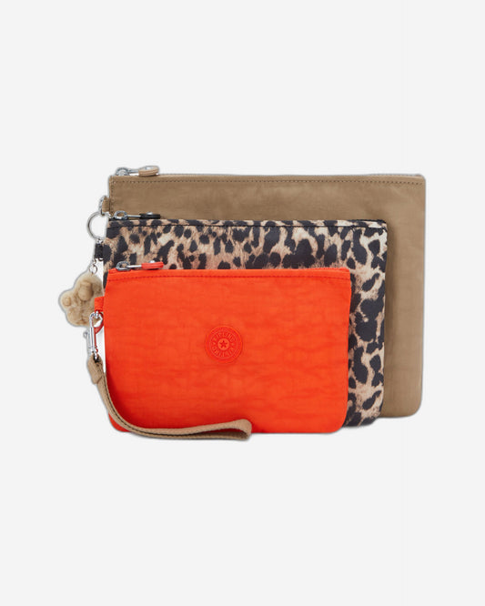 حقيبة يد Kipling Iaka L ذات اللون البني الفاتح، 3 حقائب كبيرة (مع حقيبة يد قابلة للإزالة) I4219-7CN