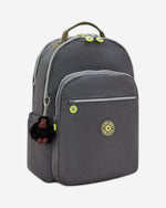 حقيبة ظهر Kipling Seoul Lap Back to Grey كبيرة مع حجرة للكمبيوتر المحمول I4275-1DX