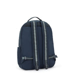 حقيبة ظهر Kipling Seoul Lap True Blue Tonal كبيرة مع حجرة للكمبيوتر المحمول I4275-4DX