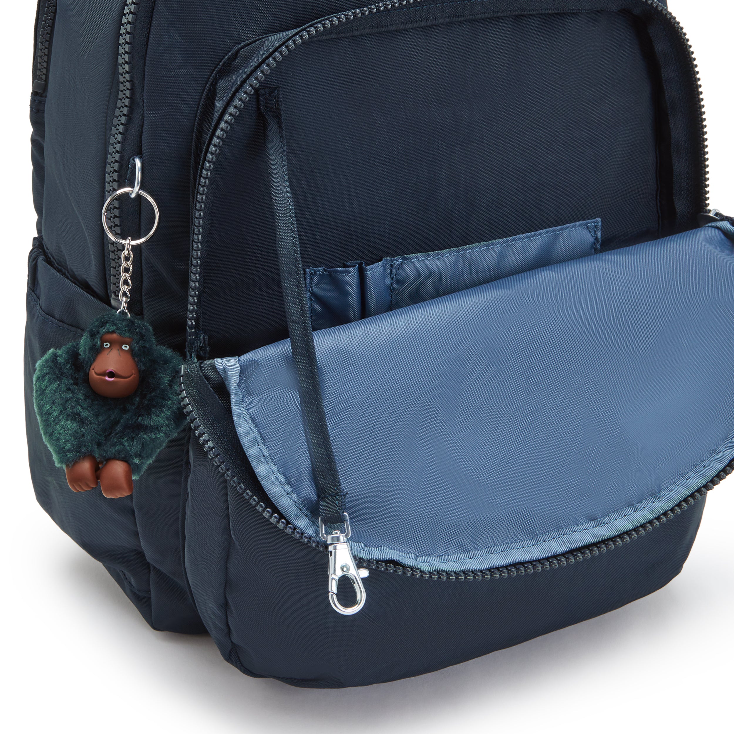 حقيبة ظهر Kipling Seoul Lap True Blue Tonal كبيرة مع حجرة للكمبيوتر المحمول I4275-4DX