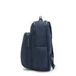 حقيبة ظهر Kipling Seoul Lap True Blue Tonal كبيرة مع حجرة للكمبيوتر المحمول I4275-4DX