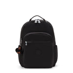 Kipling Seoul Lap True Black Large backpack with laptop compartment I4275-J99