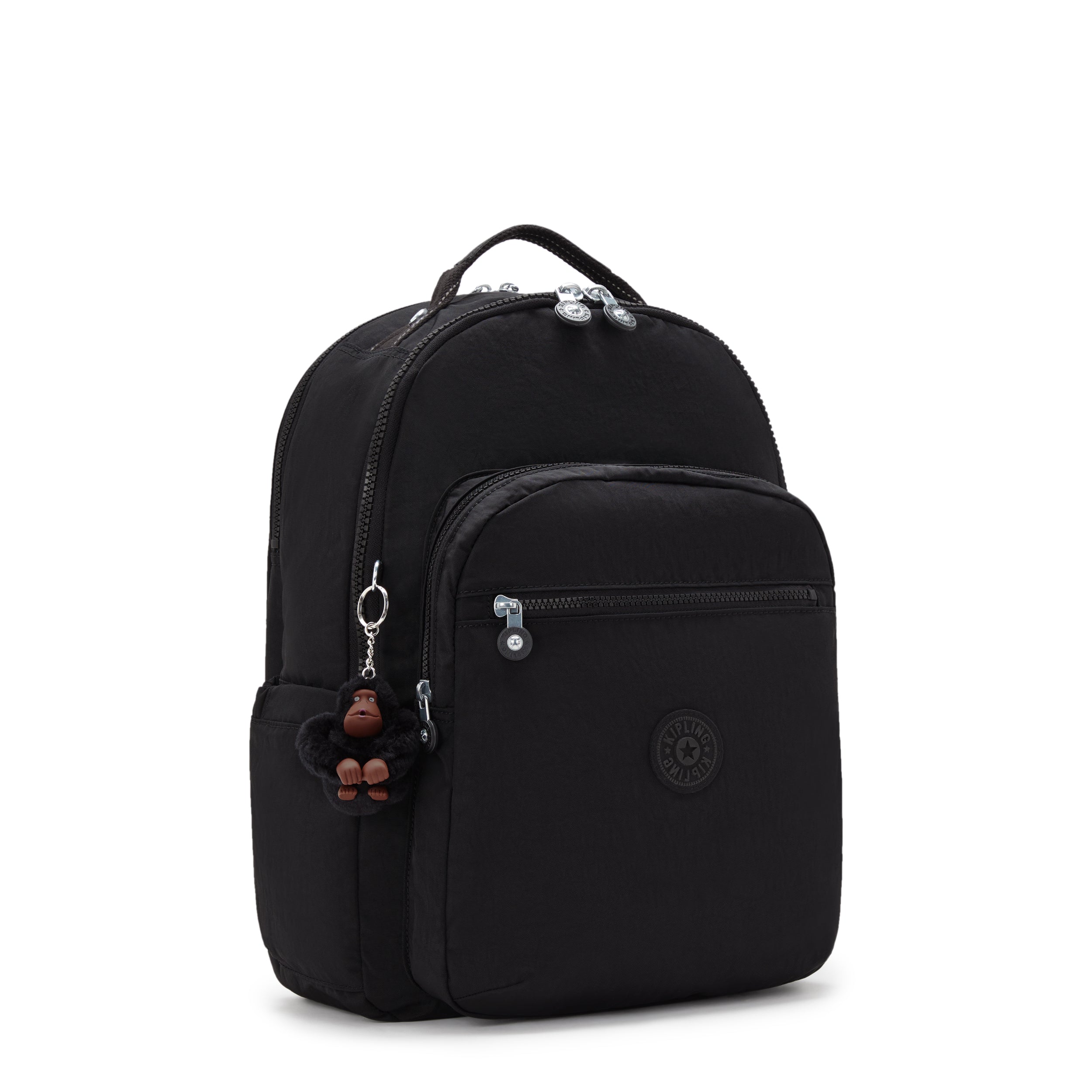 حقيبة ظهر Kipling Seoul Lap True Black كبيرة مع حجرة للكمبيوتر المحمول I4275-J99
