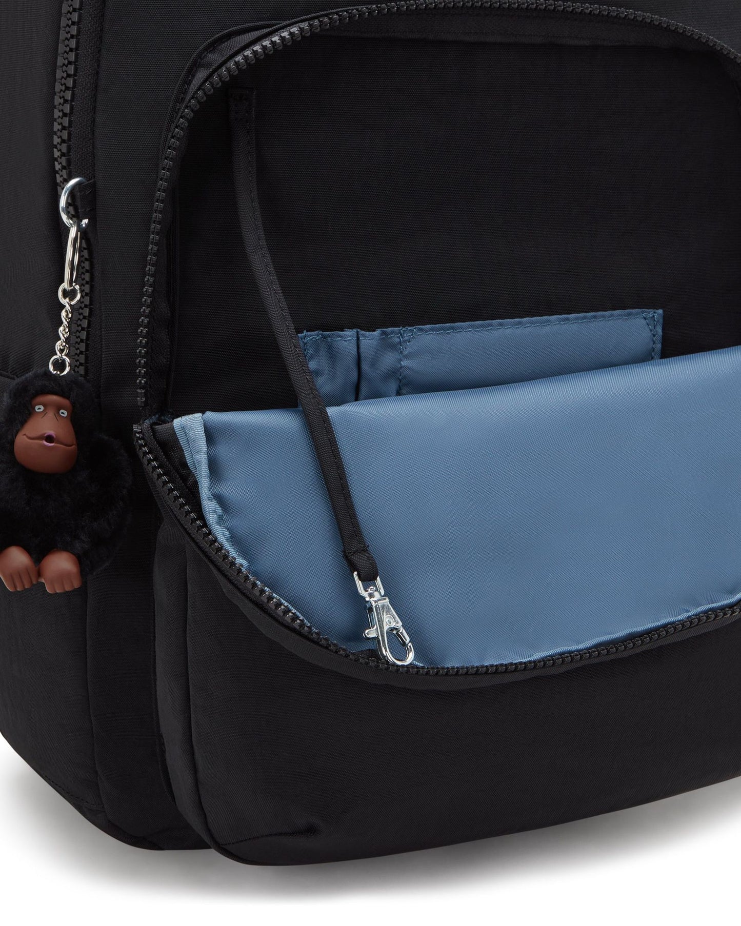 حقيبة ظهر Kipling Seoul Lap True Black كبيرة مع حجرة للكمبيوتر المحمول I4275-J99