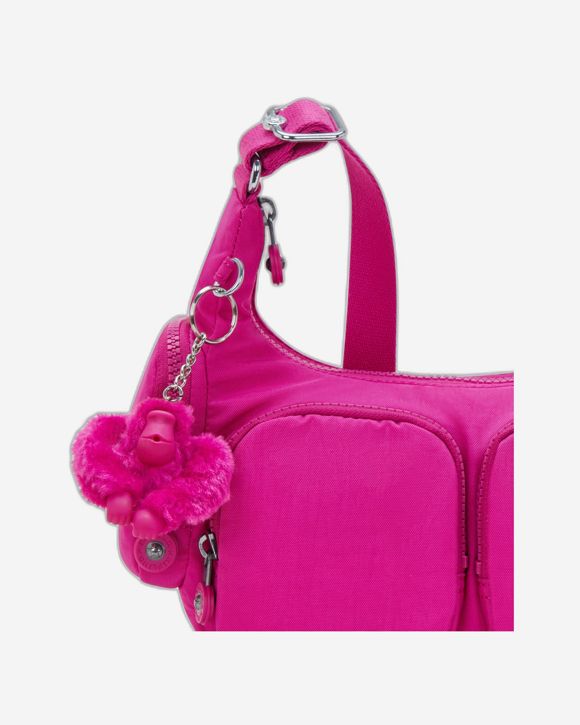 حقيبة كتف كيبلينج ريكا إس صغيرة متوهجة باللون الفوشيا I4333-3KU