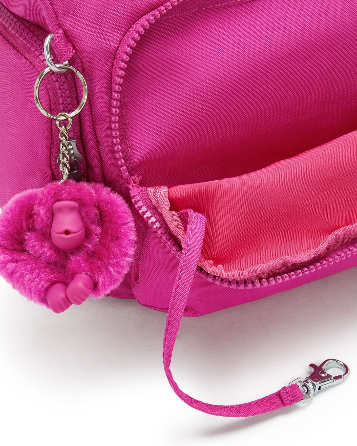 حقيبة كتف كيبلينج غاب إس متوسطة الحجم بلون الفوشيا المتوهج I4493-3KU
