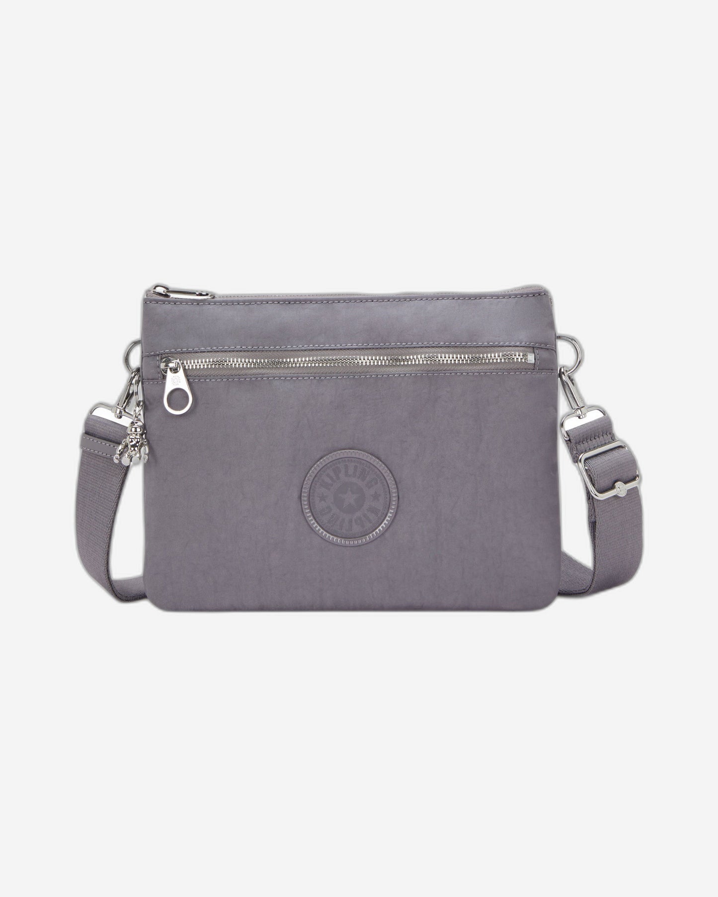 حقيبة Kipling Riri L Zip Grey Spice متوسطة الحجم (مع حزام كتف قابل للإزالة) I4507-4GV