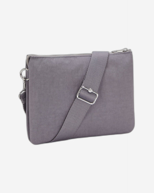 حقيبة Kipling Riri L Zip Grey Spice متوسطة الحجم (مع حزام كتف قابل للإزالة) I4507-4GV