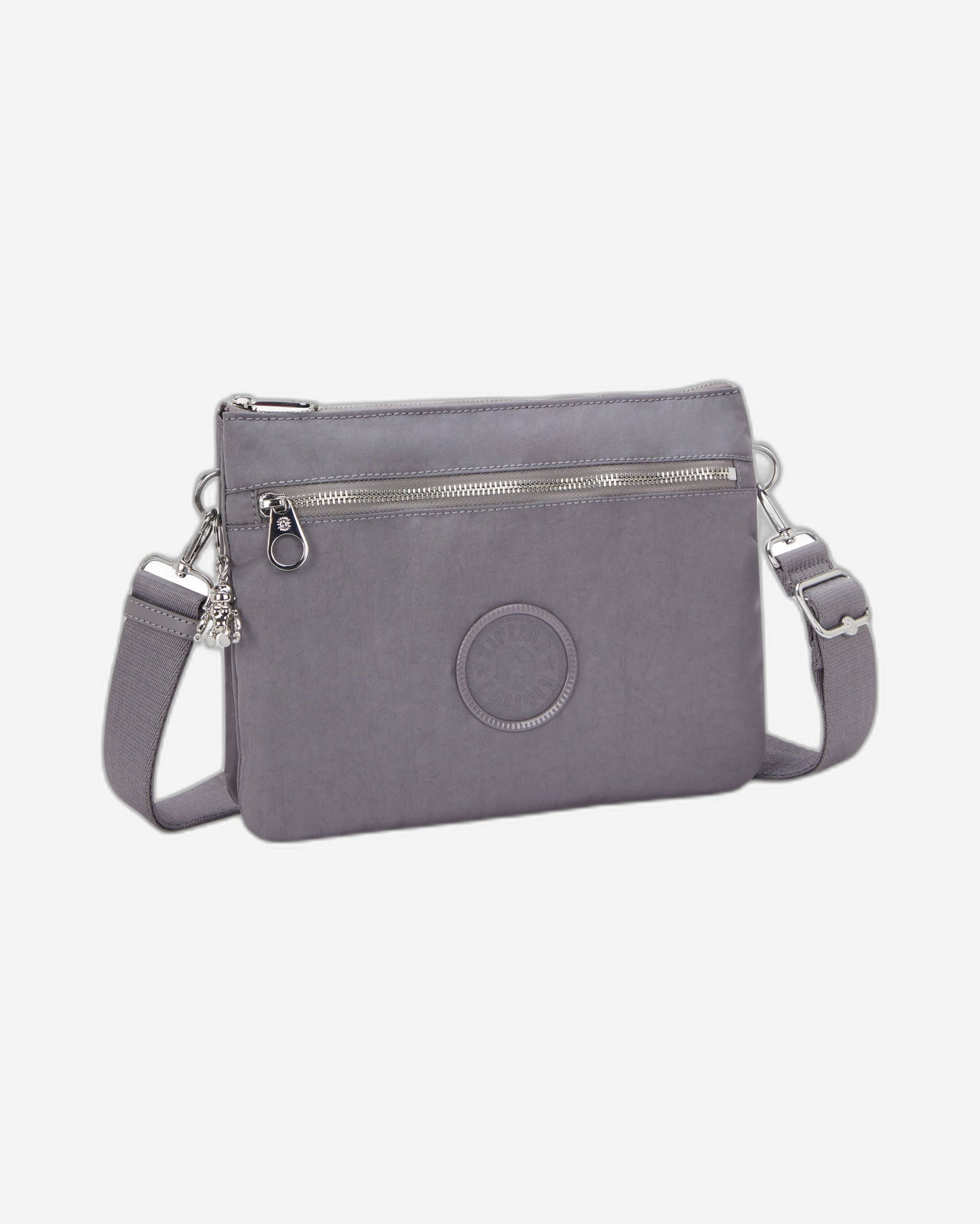 حقيبة Kipling Riri L Zip Grey Spice متوسطة الحجم (مع حزام كتف قابل للإزالة) I4507-4GV