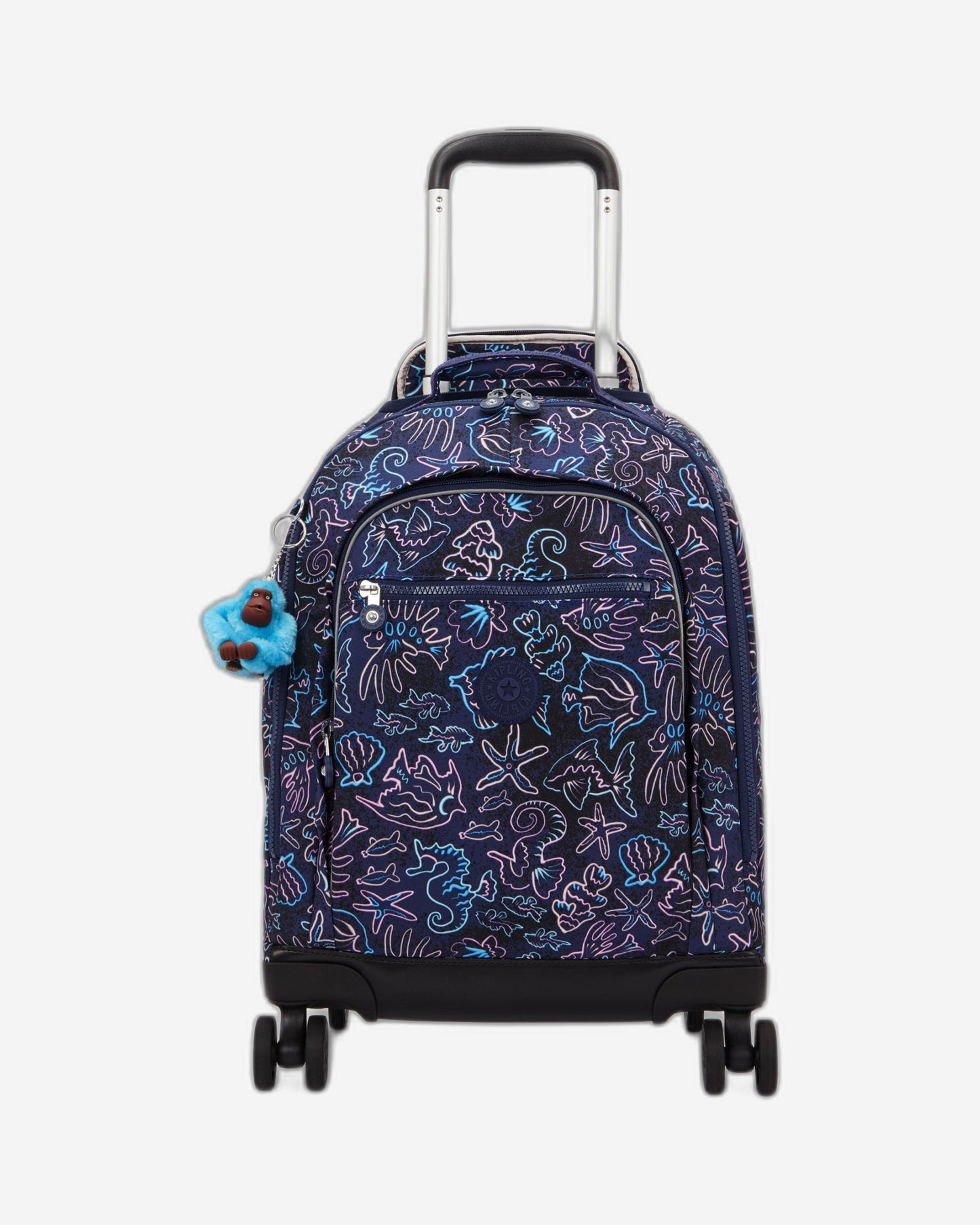حقيبة ظهر Kipling New Zea Disco Fish كبيرة بعجلات مع حجرة للكمبيوتر المحمول I4674-4FK