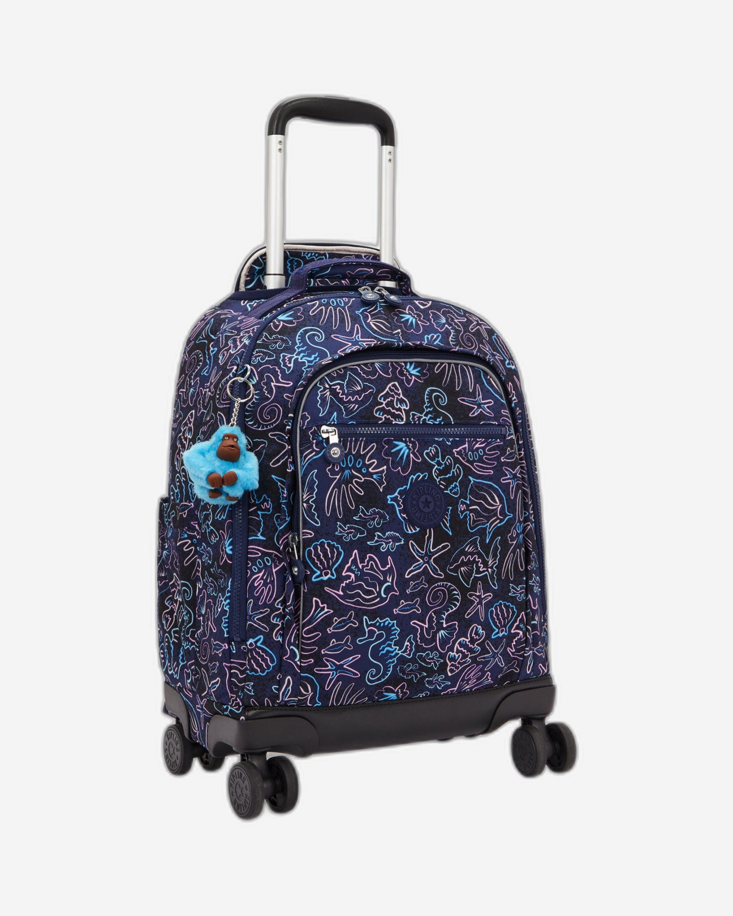 حقيبة ظهر Kipling New Zea Disco Fish كبيرة بعجلات مع حجرة للكمبيوتر المحمول I4674-4FK