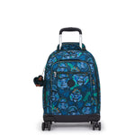 KIPLING-New Zea-Large wheeled backpack (with laptop protection)-Blue Monkey Fun-I4674-8HJ