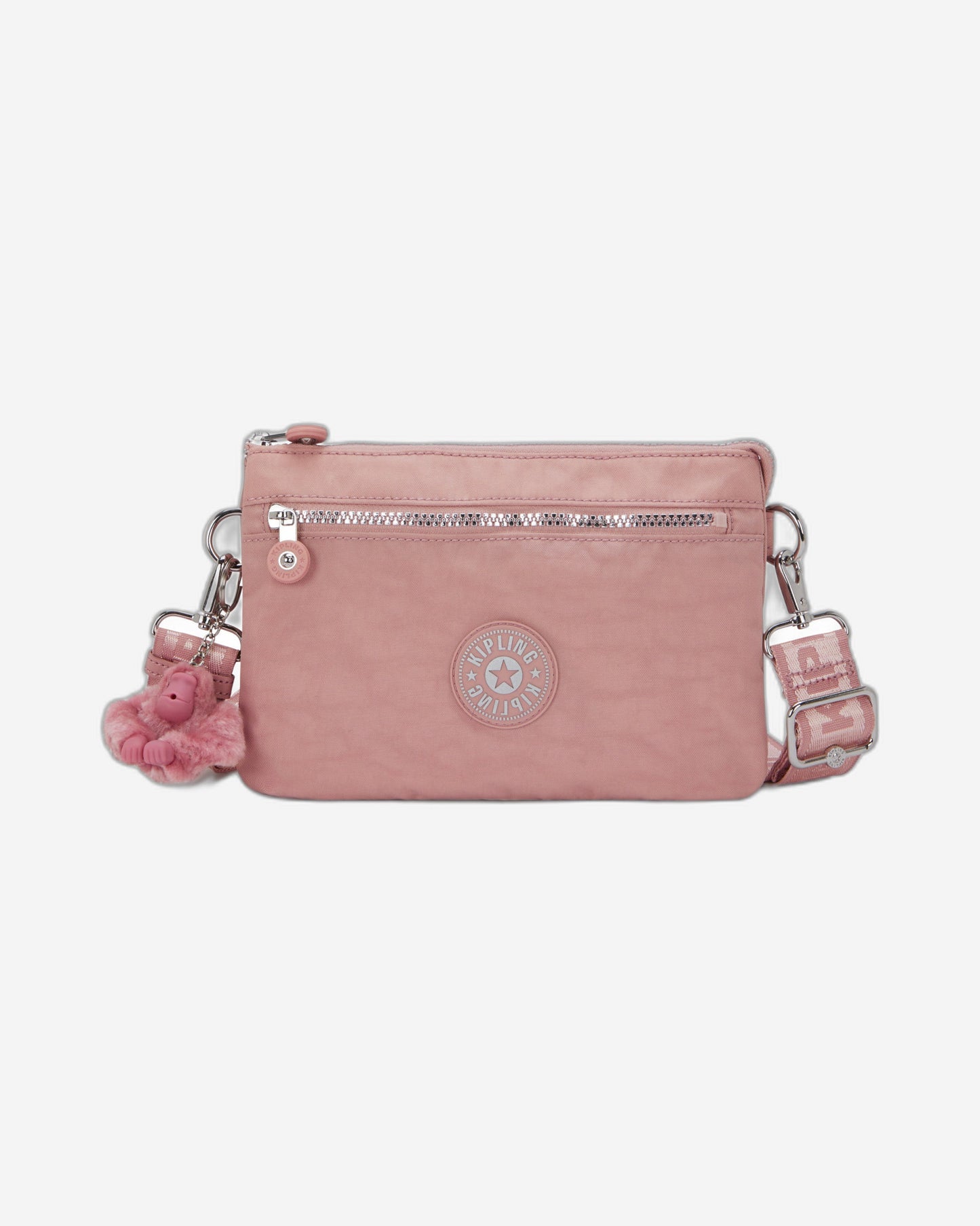 حقيبة Kipling Riri Zip Glorious Pink صغيرة متقاطعة (مع حزام كتف قابل للإزالة) I4745-8HB