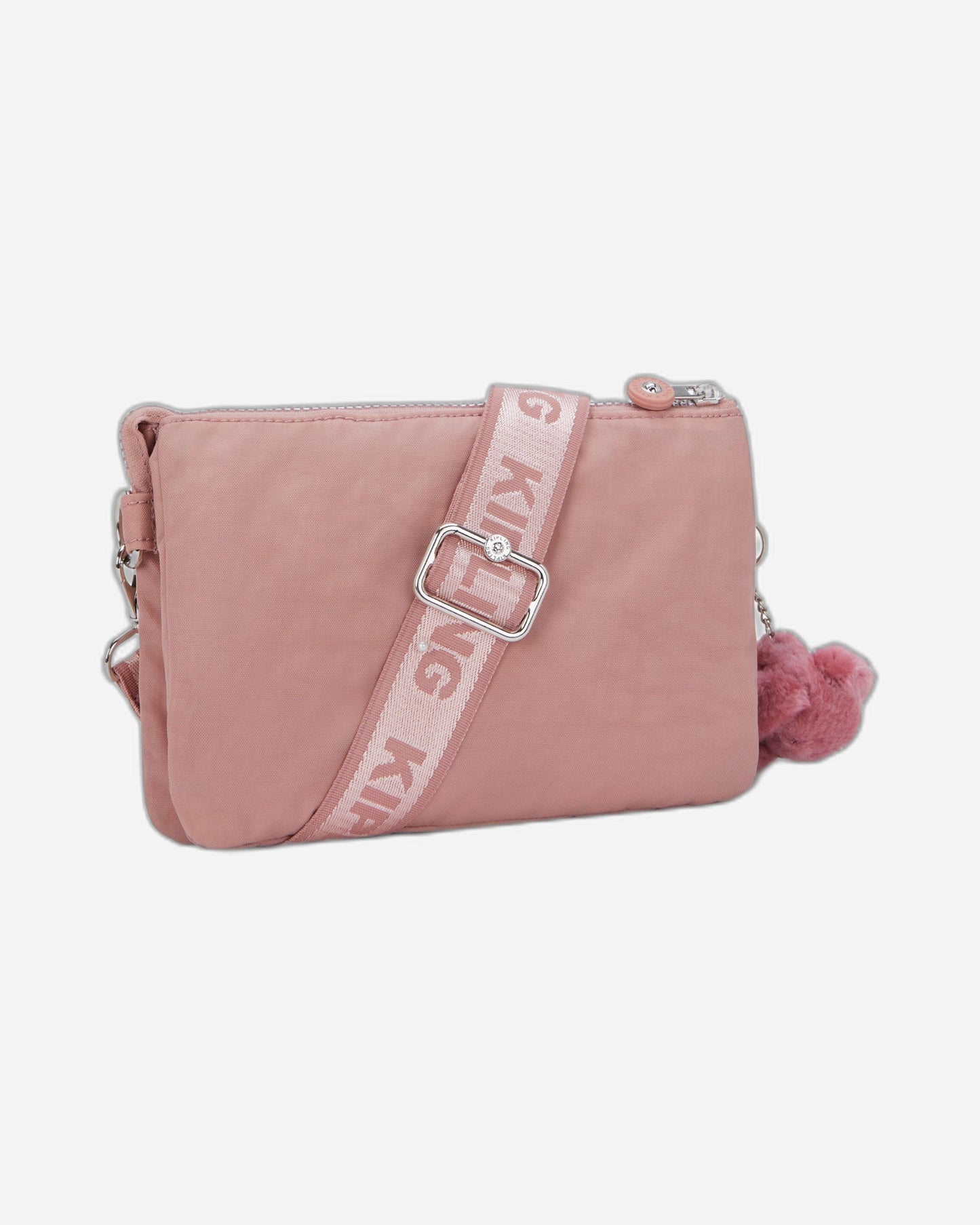 حقيبة Kipling Riri Zip Glorious Pink صغيرة متقاطعة (مع حزام كتف قابل للإزالة) I4745-8HB