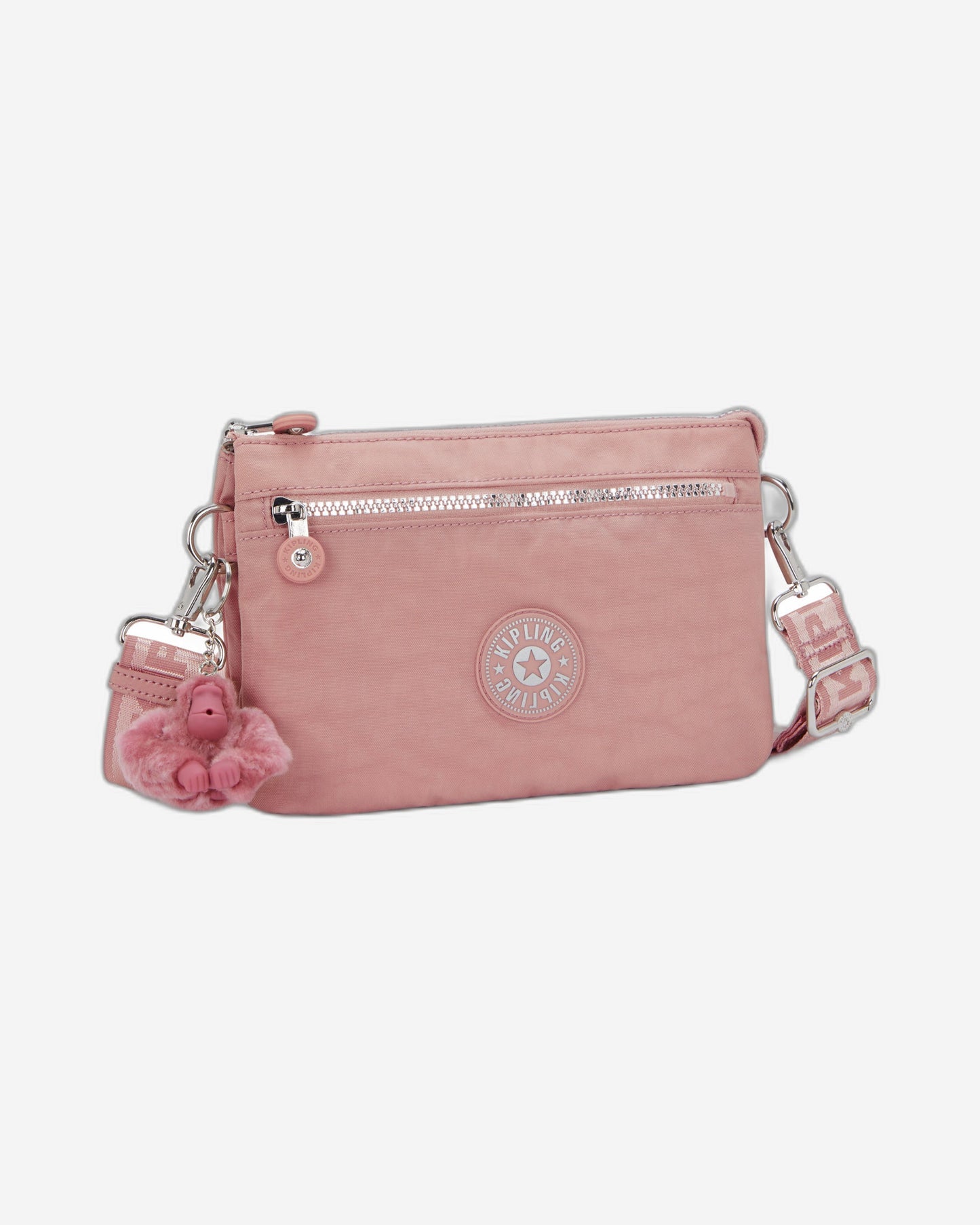 حقيبة Kipling Riri Zip Glorious Pink صغيرة متقاطعة (مع حزام كتف قابل للإزالة) I4745-8HB