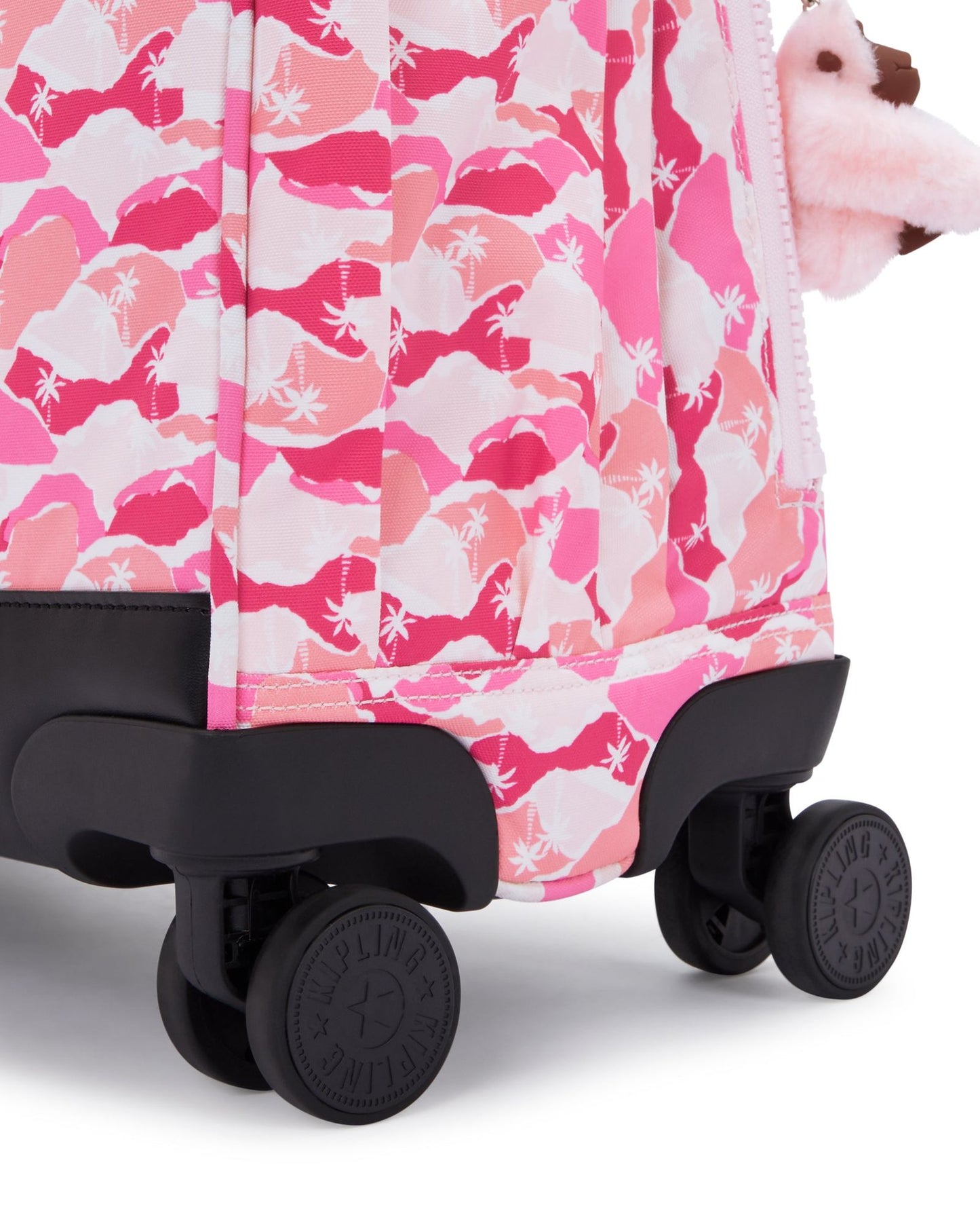 حقيبة Kipling New Storia Pink Palm كبيرة بعجلات I4847-1BV