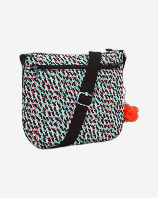 حقيبة كتف متوسطة الحجم بطبعة تجريدية من كيبلينج أرتو C2I4854-GN6