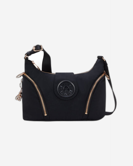 حقيبة كروسبودي كيبلينج سيرا إم باللون الأسود والوردي المتبل I5107-62Q